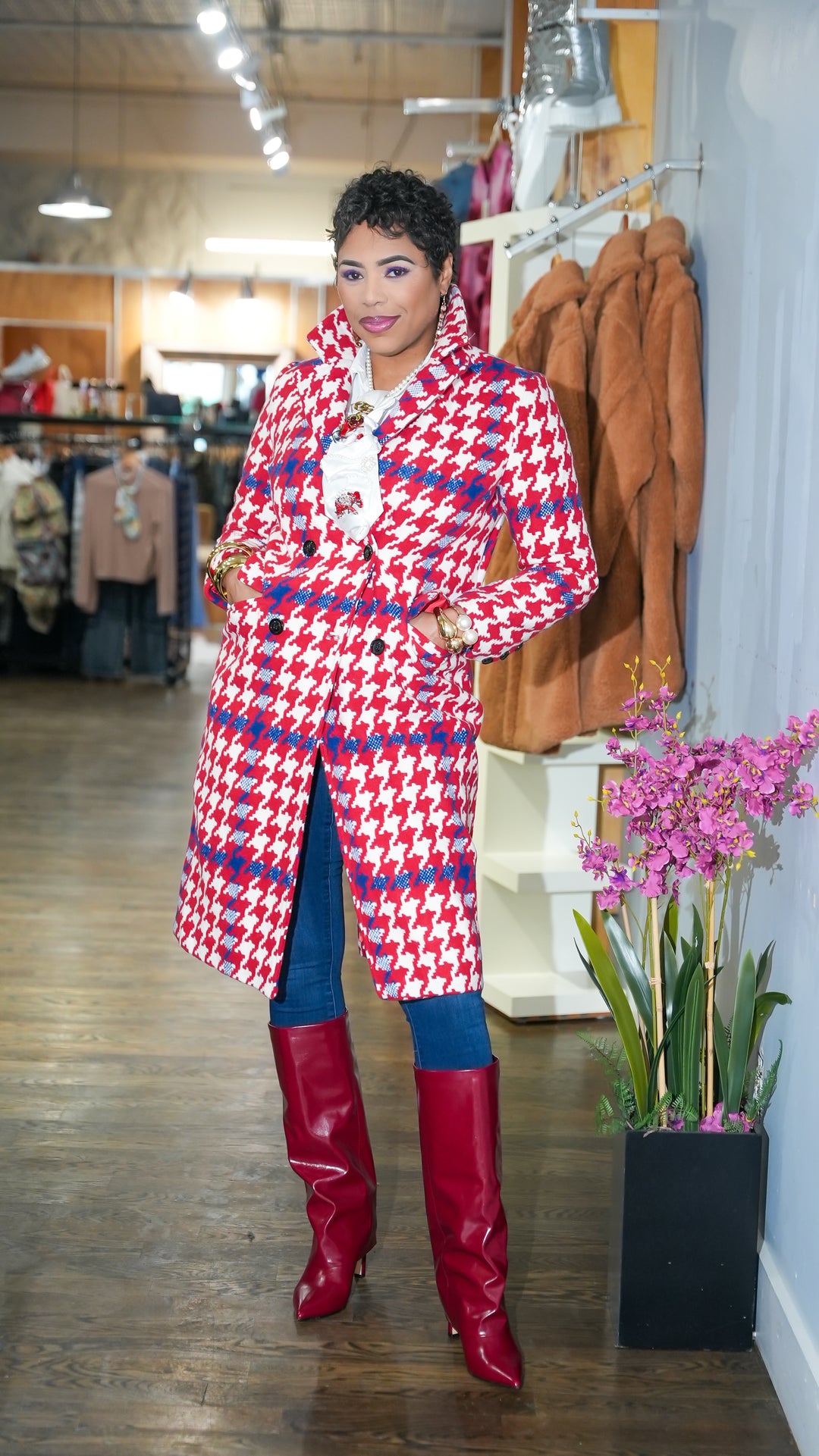 Check it out Houndstooth Coat