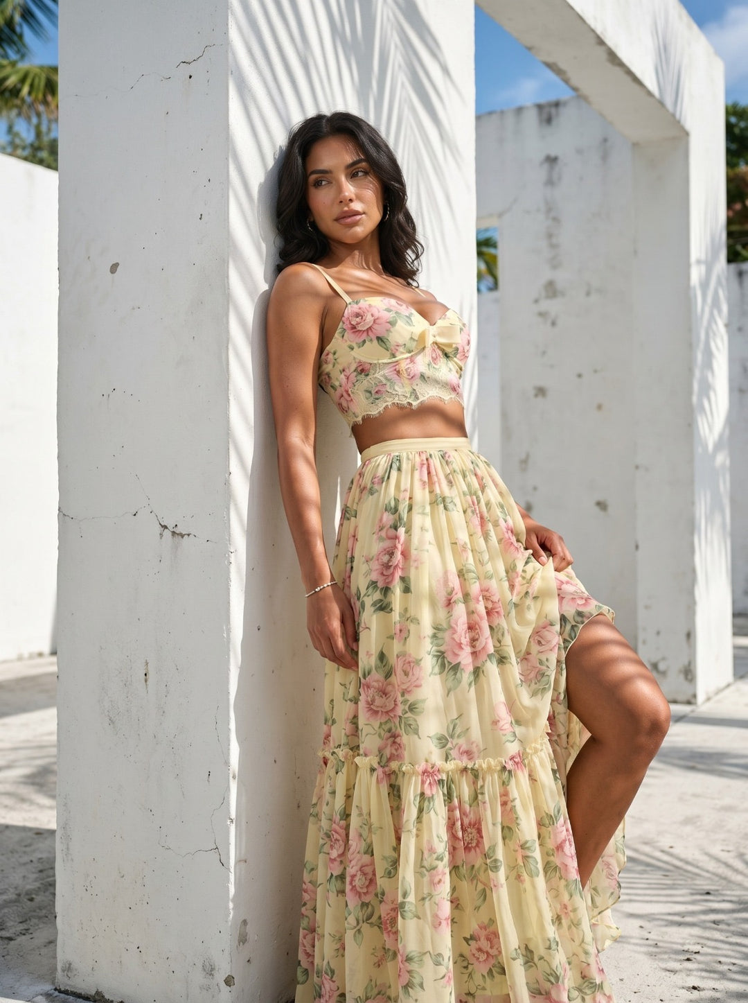 Versailles Garden Maxi Skirt Set