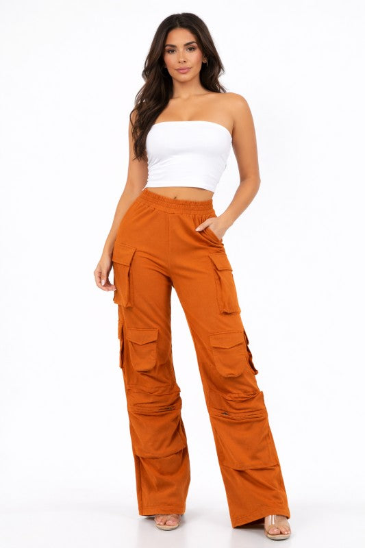 Comfy Big Pockets Cargo pants (Terracotta)