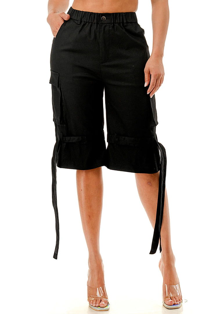 High Waisted Bermuda Shorts (Khaki)