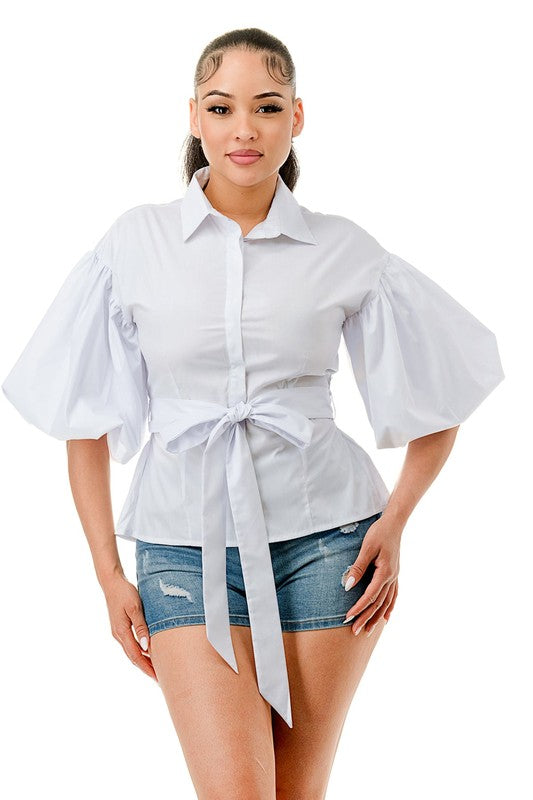 Bubble Tie up Top