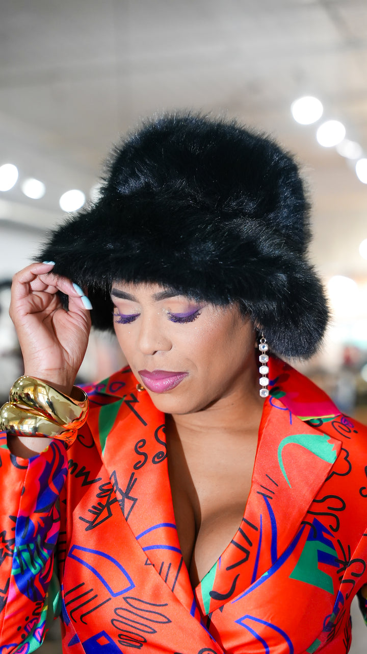 Fluffy Faux Fur Bucket Hat