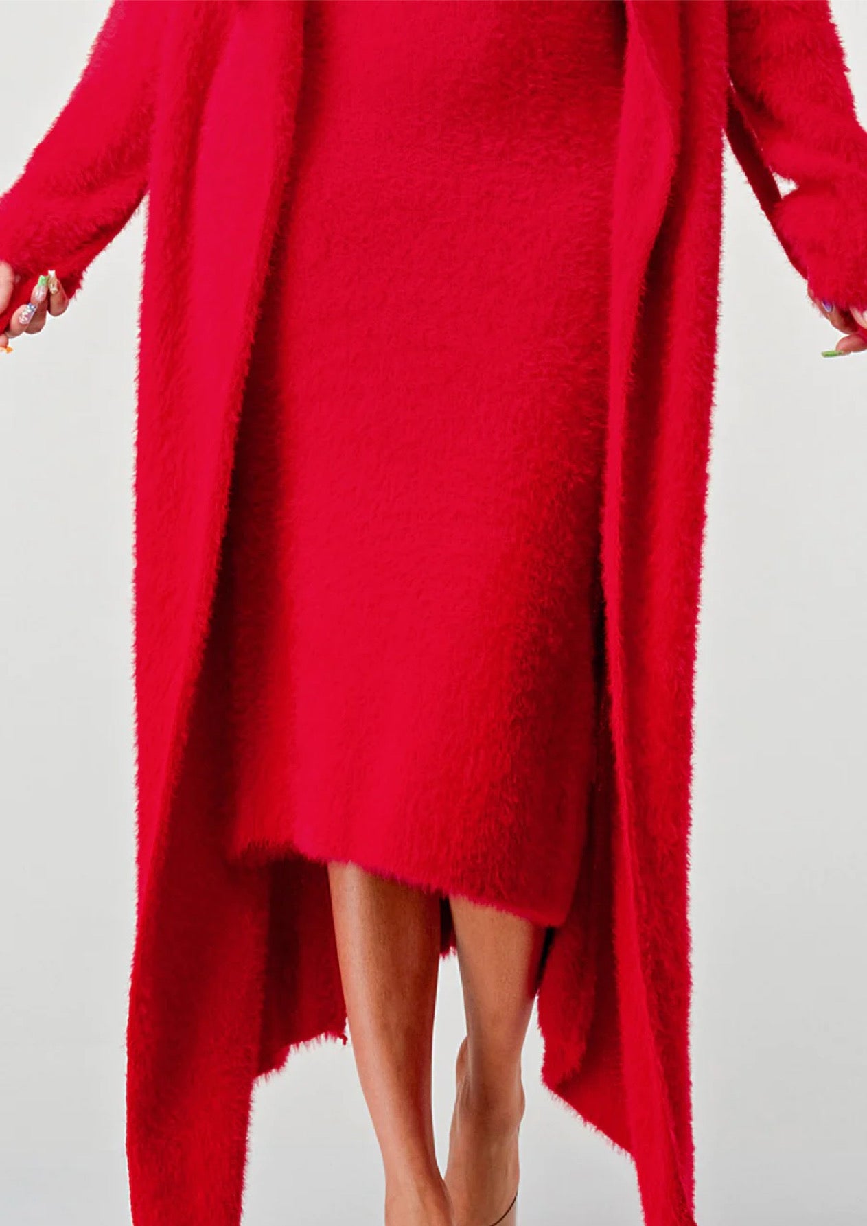 Lolita Warm & Cozy 2pc Dress Set (Red)