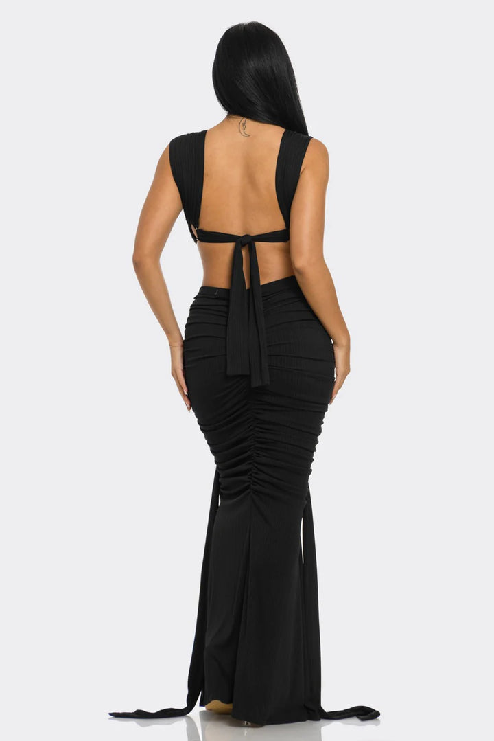 Alora Sexy Pleated Strappy Dress