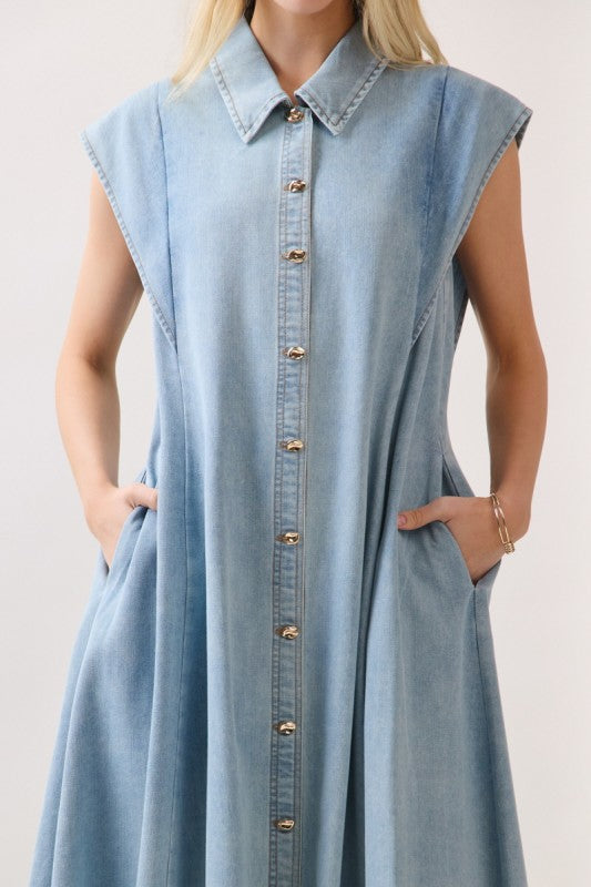 Denim Daydream Maxi Dress