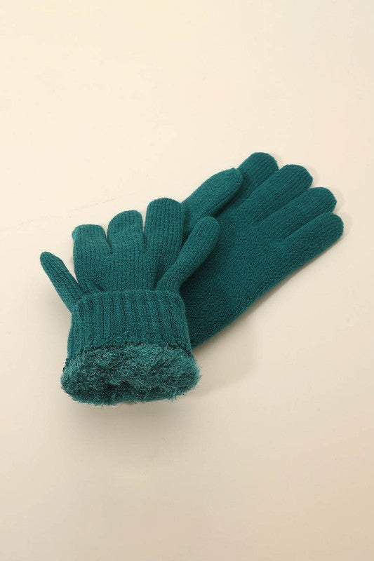 Cable Knit Bow Gloves