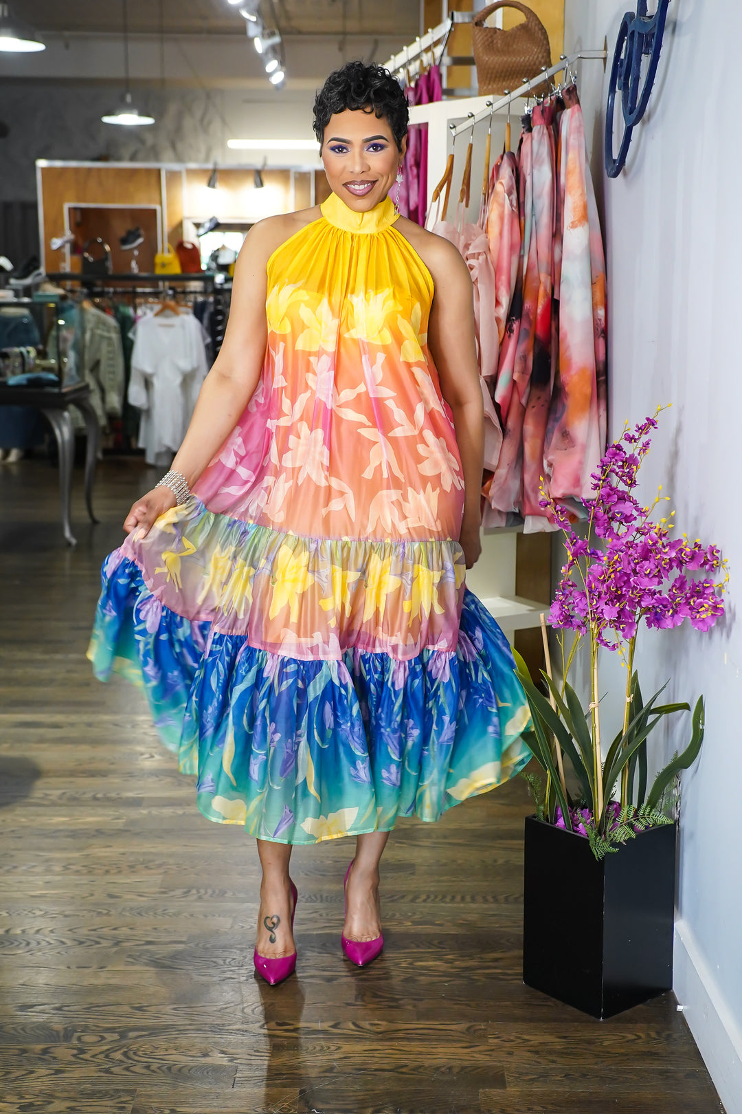 Spring Lake tiered Maxi Dress