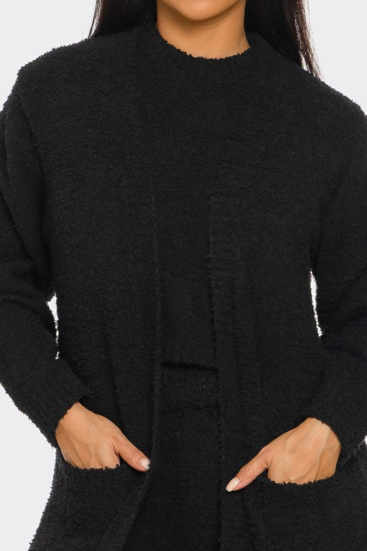 Warm me up Cozy 3pc Set (Beige & Black)