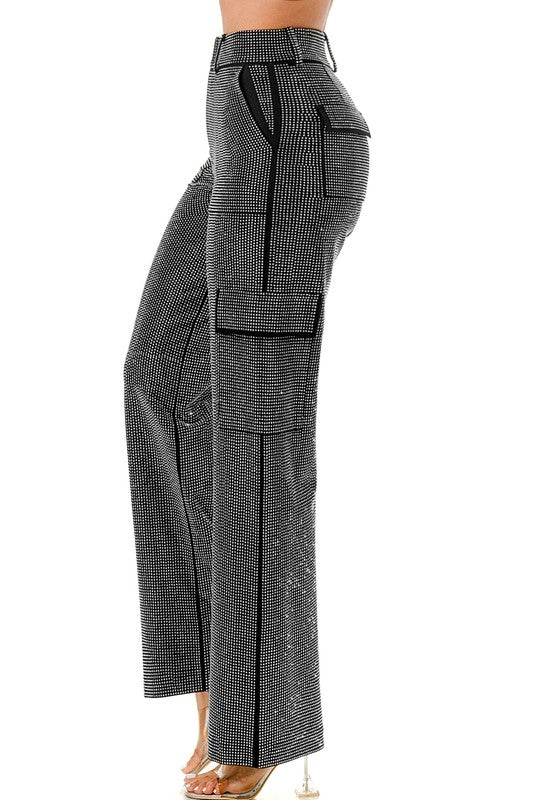 Stone Cold Rhinestone Pocket Pants