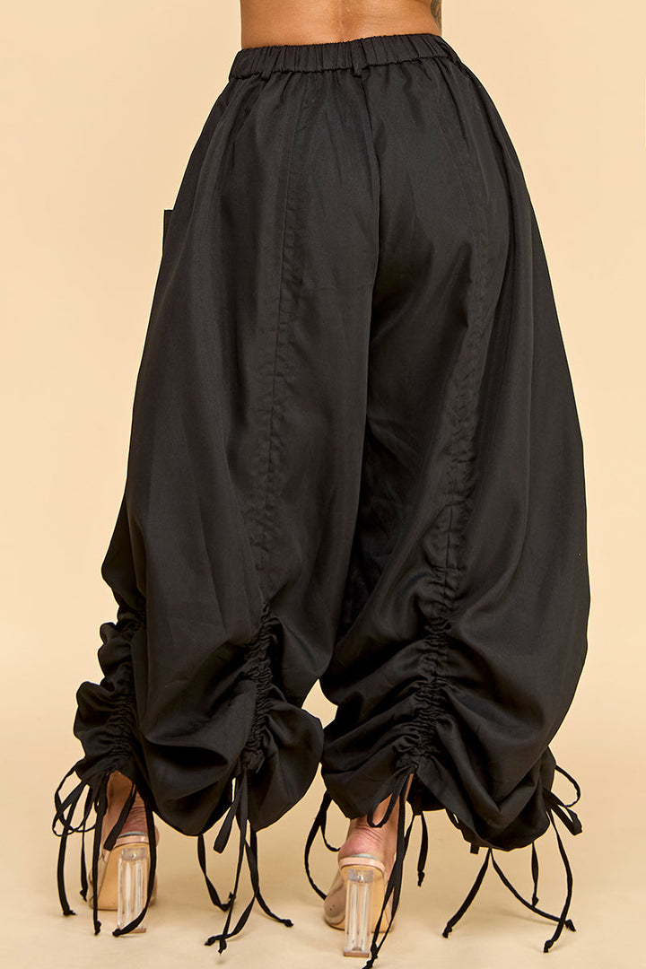 Gather Around Poplin Ruched Pants