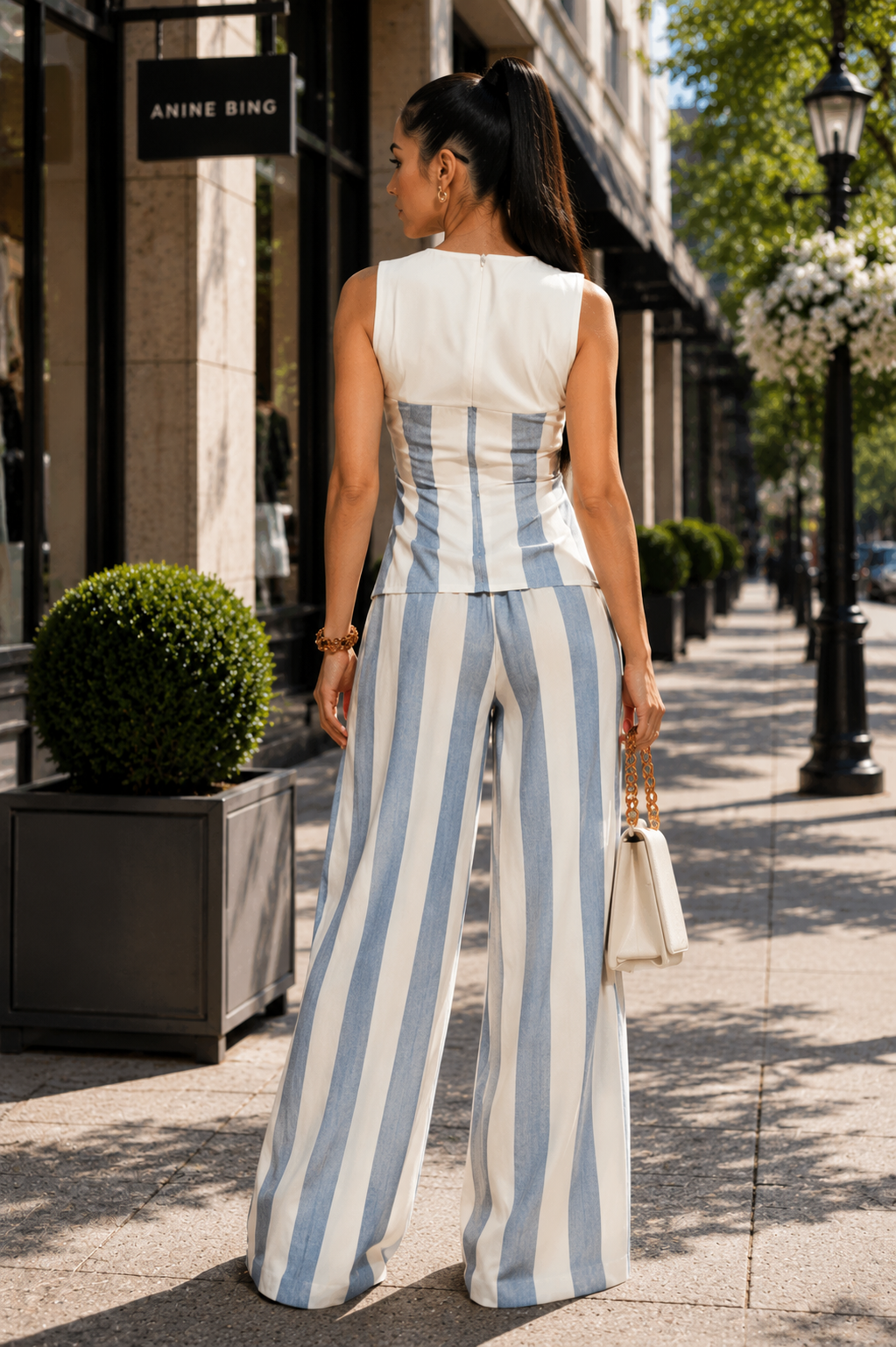 Hampton Chic Stripe Pants Set