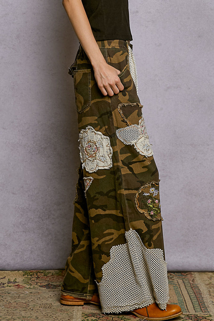 Free Spirit Boho Patchwork Camo Pants