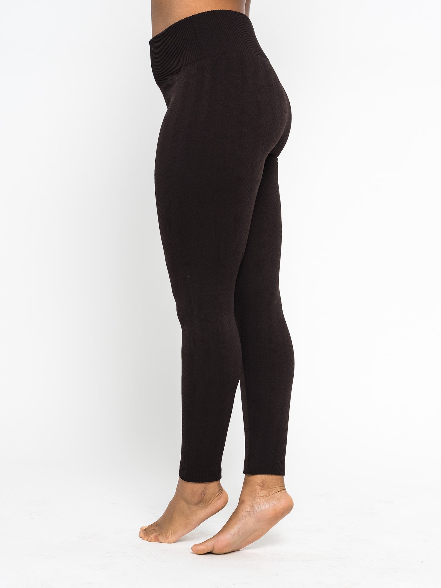Braided Ribbed Textured Fleece Lined Leggings (More Colors )