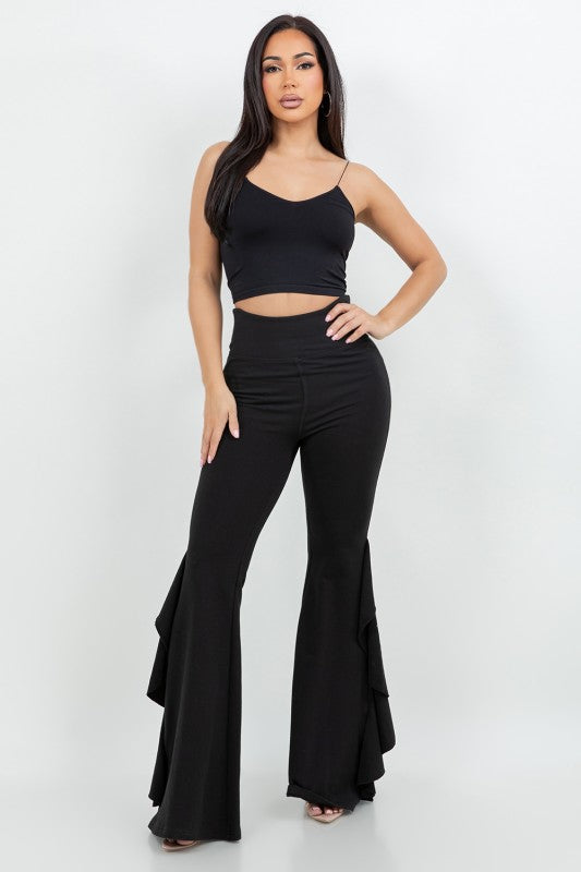 Break away ruffle Wide leg legging