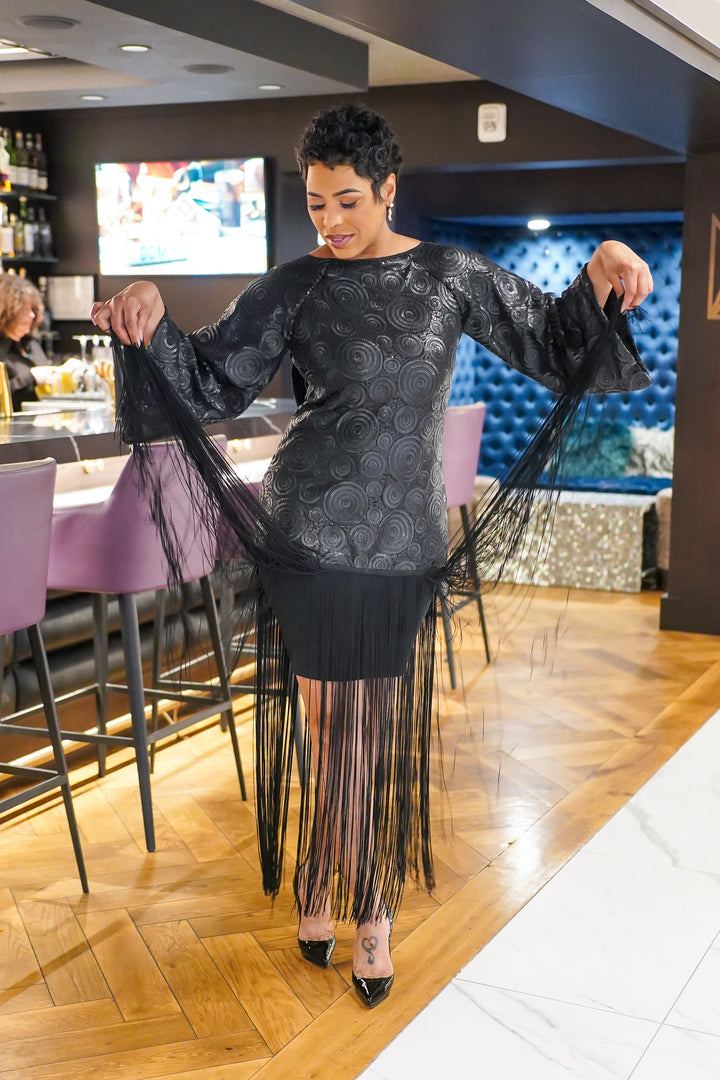 Viva Las Fringe Sequin Dress