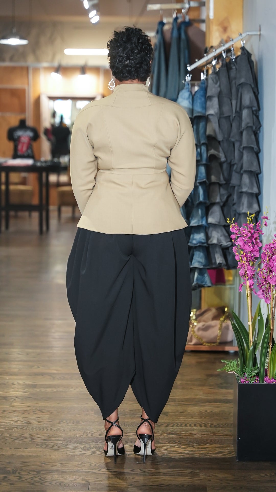 KIki Asymmetric Belted Wrap Blazer