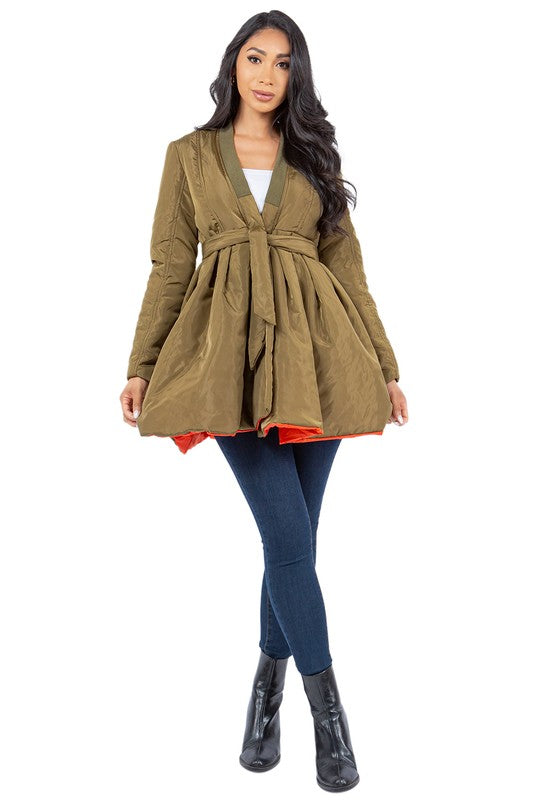 The Plot Twist Quilted Peplum Jacket