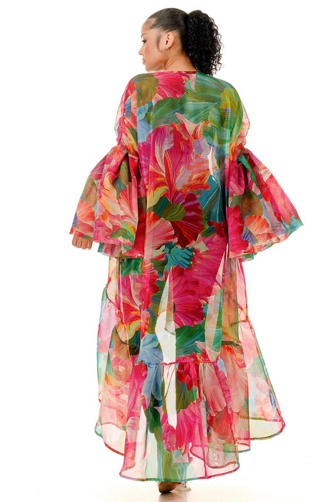Bring Me My Flowers Kimono (Pink Tropical)