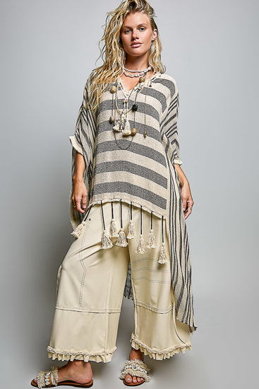 Boho Breeze Oversized Fringe Top