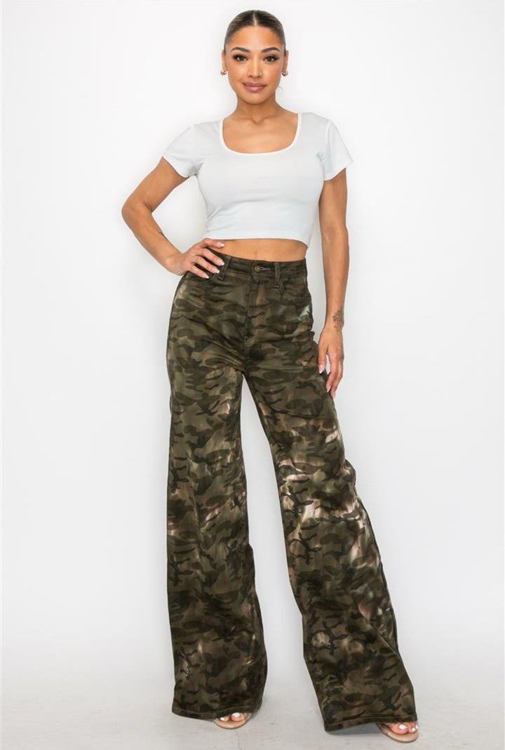 Overdrive Wide Leg Camo Jean