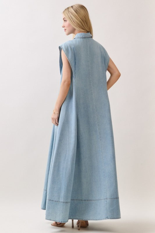 Denim Daydream Maxi Dress