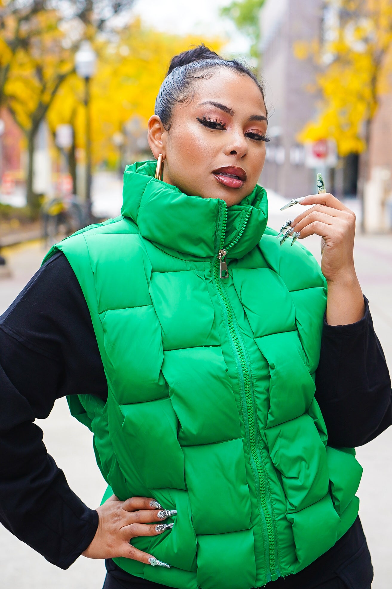 Neon store puffer vest