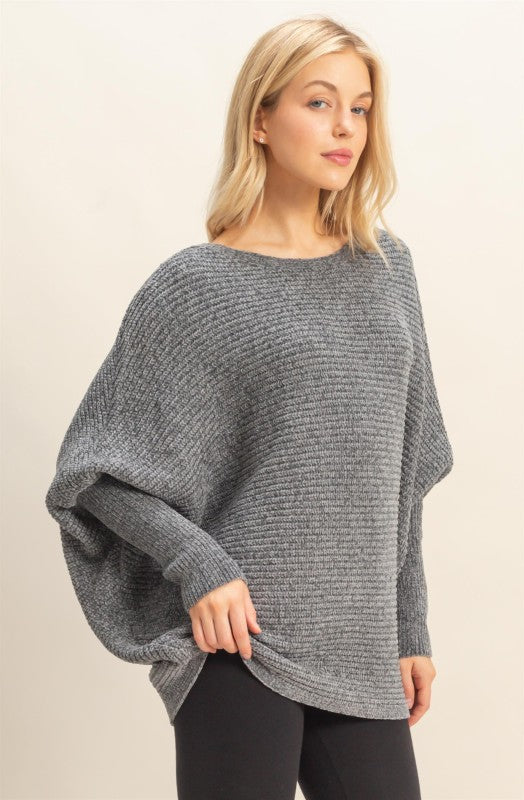 Oversized Boat Neck Sweater