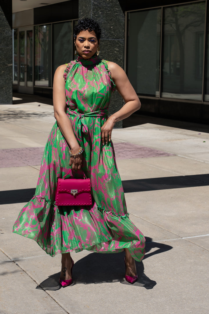 Garden of Flowers Ruffle Dress