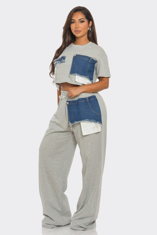 Give it your Best 2pc Patch Pants Set