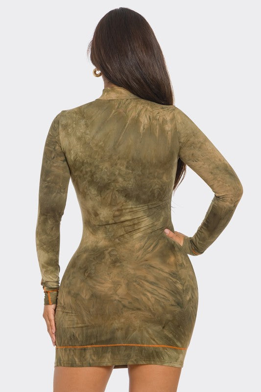 Green Machine Fitted Dress