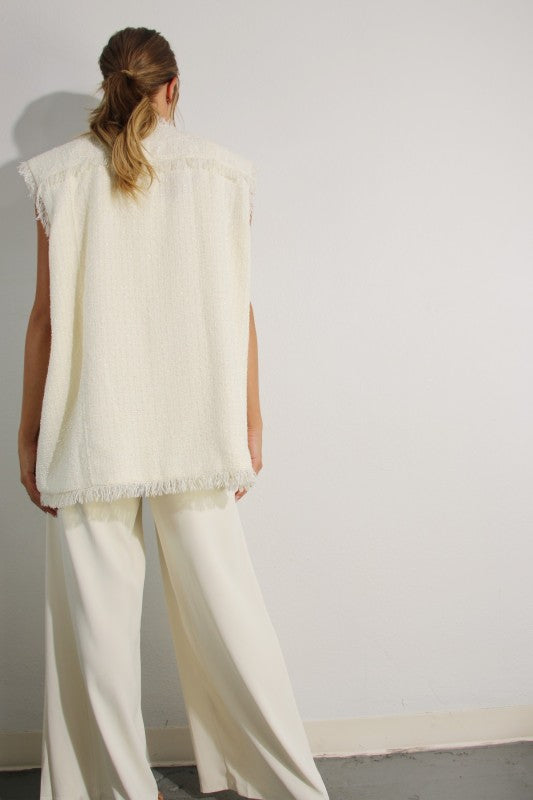 Eden Belted Tweed Vest Set