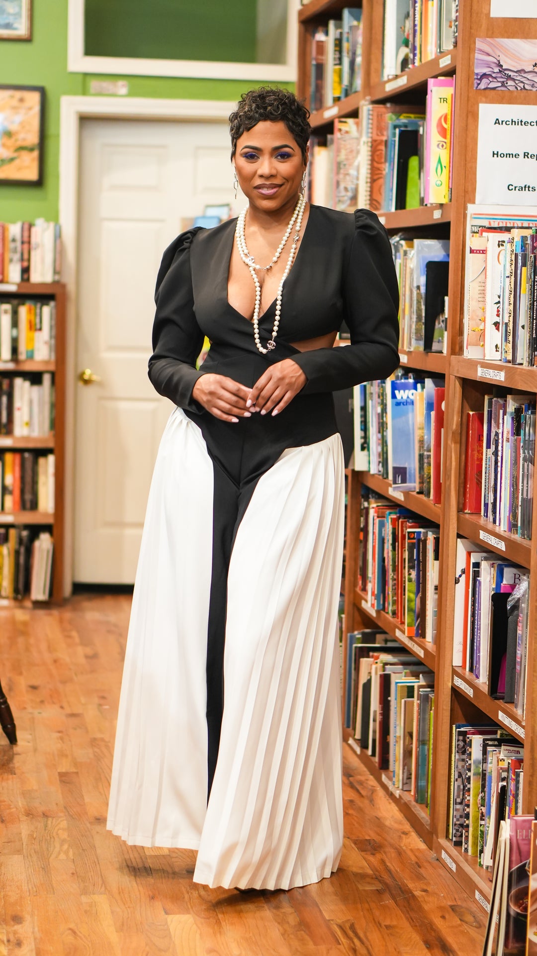 Dream Date Black & White Jumpsuit