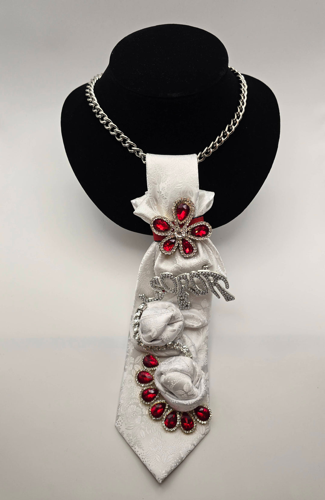 Devastating Diva White Necktie