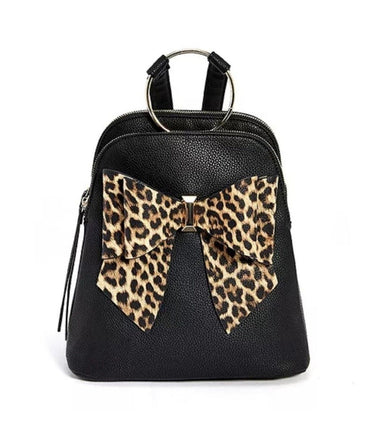 Tall Leopard Bow Backpack Purse – Blu Jean Blues