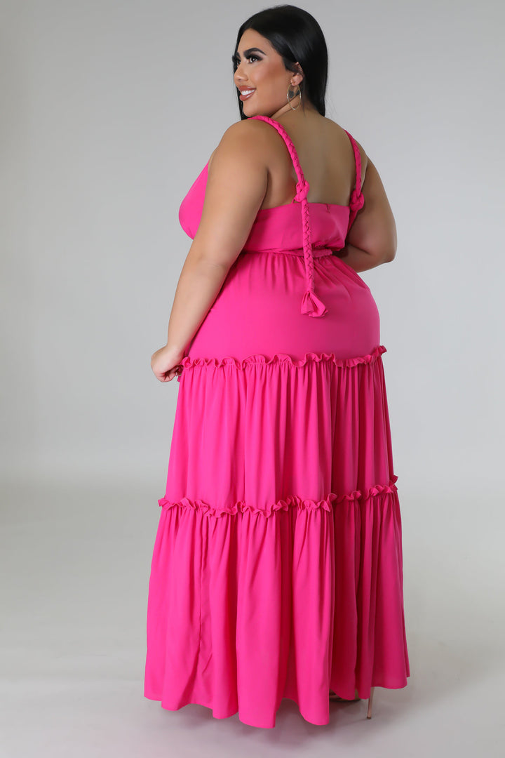 Show off Strappy Tie Waist Dress - (PLUS SIZE ONLY)