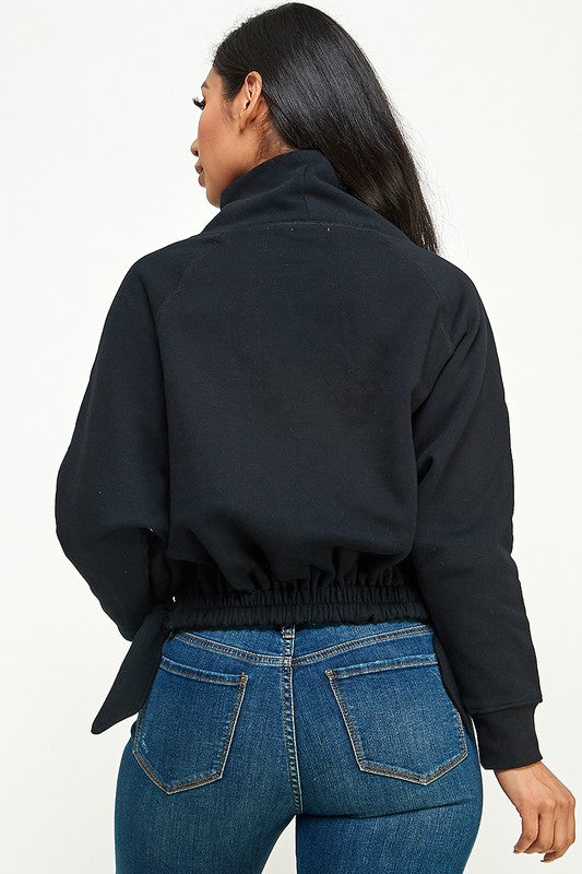 Fleece High Neck Sweatshirt