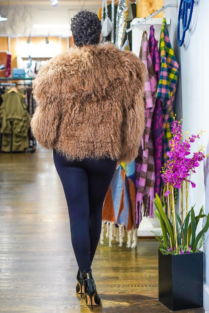 Uptown Girl Mongolian Fur Jacket