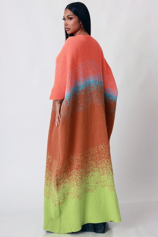 Blended in Ombré Long Cardigan