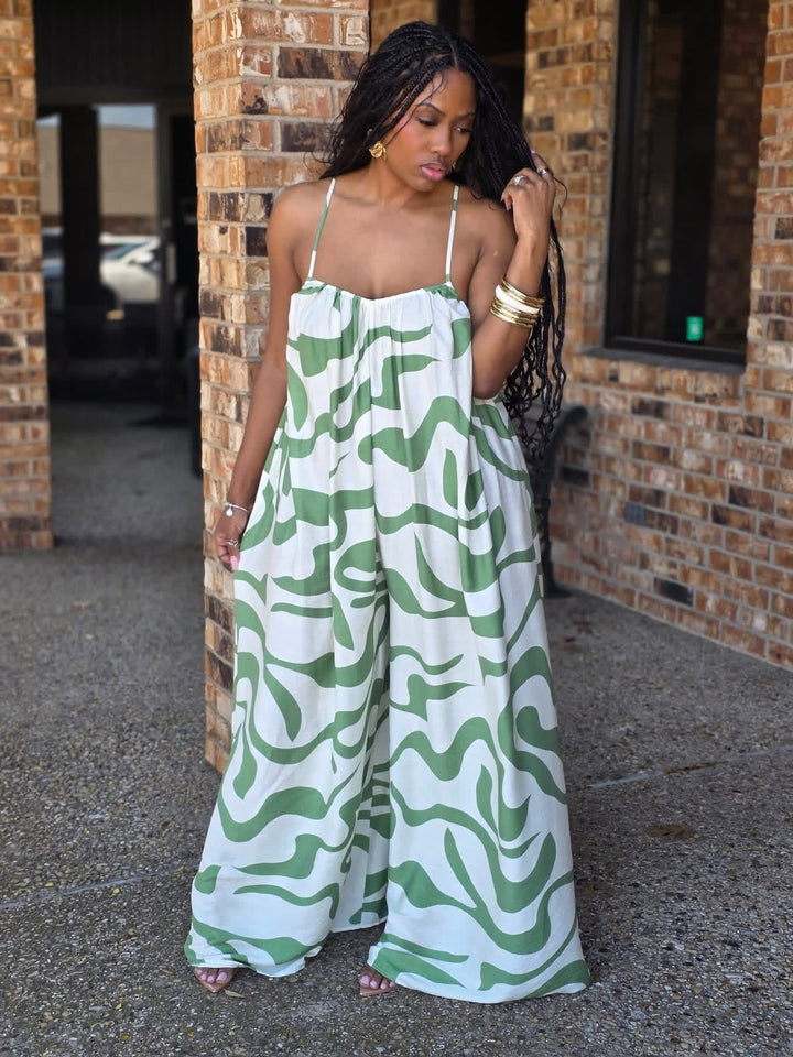 Swirl Wide Leg Jumpsuit
