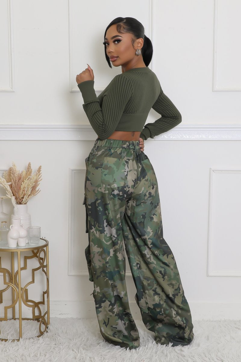 Ready to Go Camo Drawstring Pants