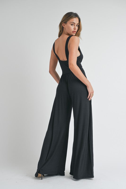 Knotted up Wide Leg Jumpsuit
