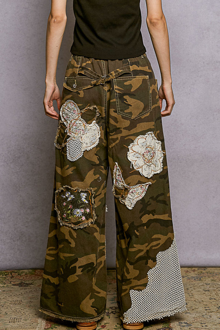 Free Spirit Boho Patchwork Camo Pants