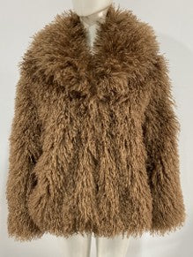The Power Play Mongolian Faux Fur Jacket (Brown)
