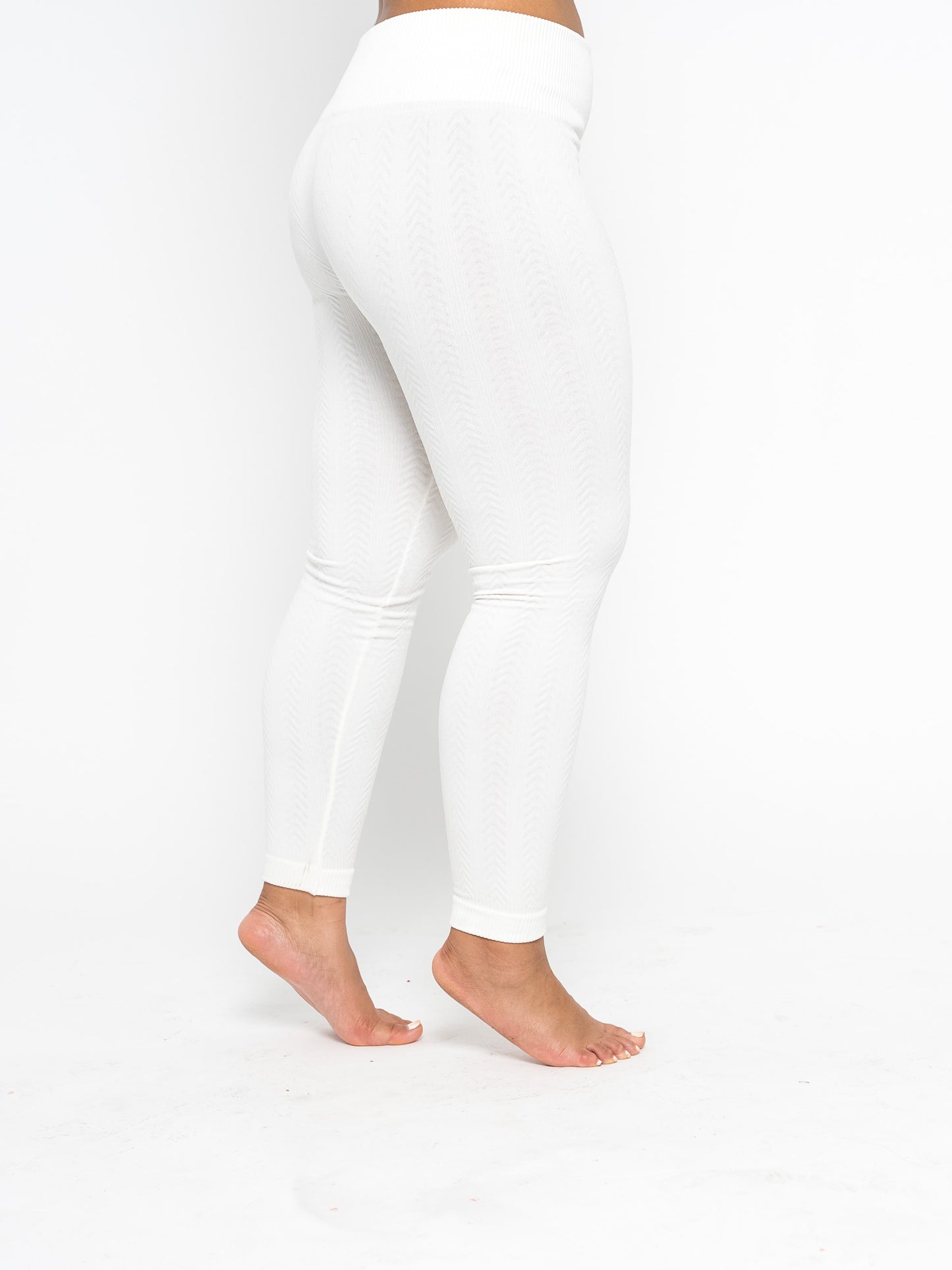 Braided Ribbed Textured Fleece Lined Leggings (More Colors )