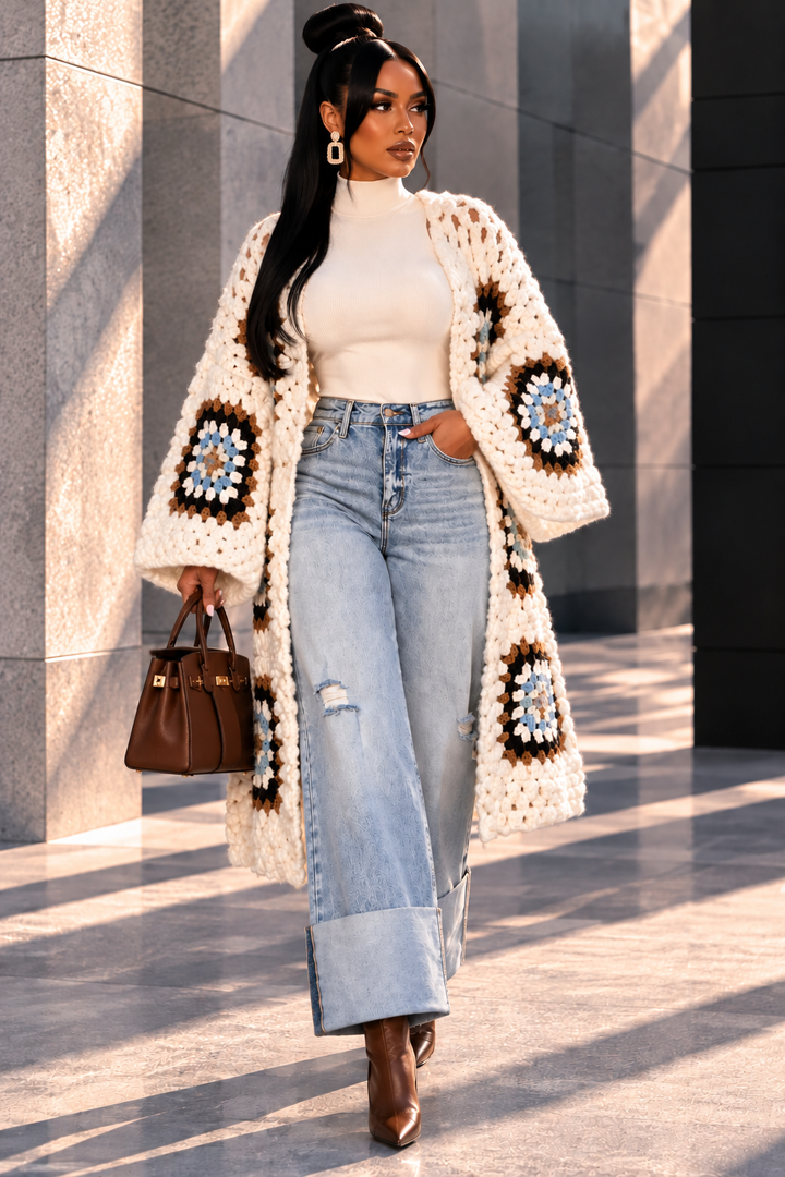 Granny Square Crochet Cardigan