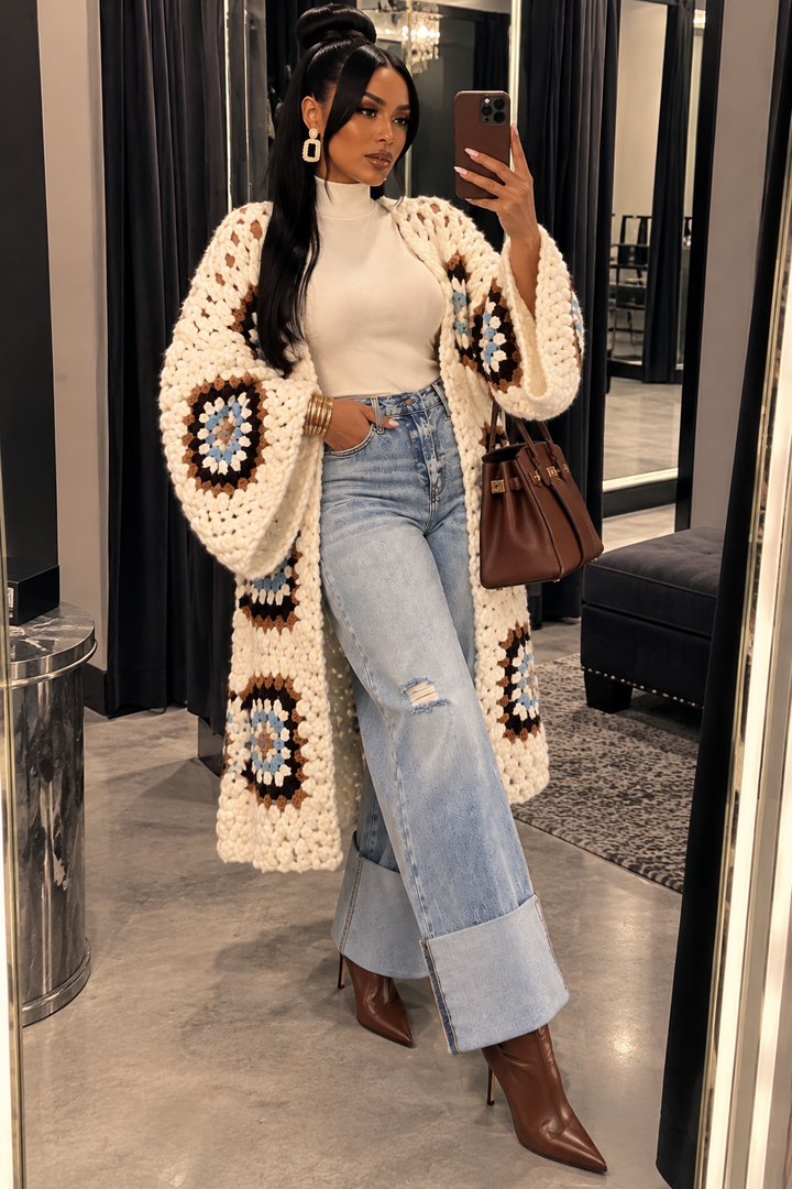 Granny Square Crochet Cardigan