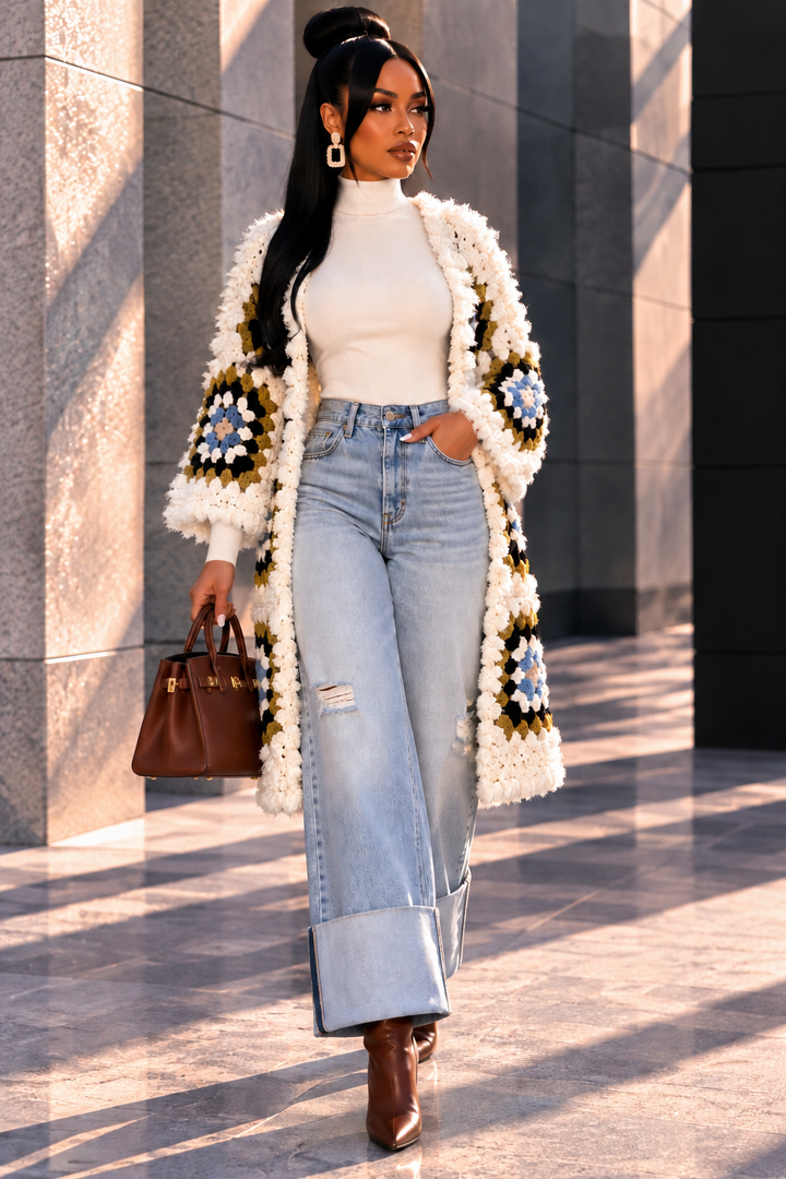 Granny Square Crochet Cardigan