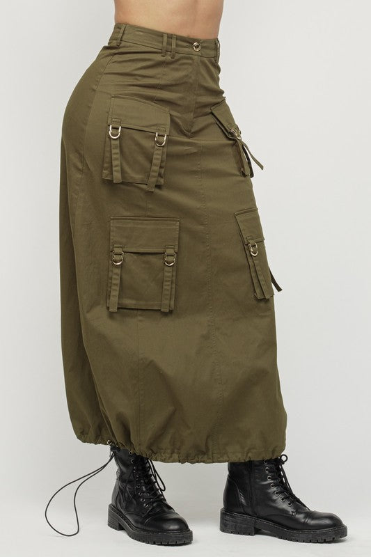 Stella Cargo Pockets Drawstring Skirt