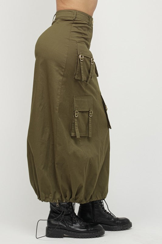 Stella Cargo Pockets Drawstring Skirt