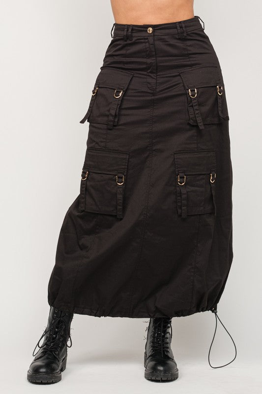 Stella Cargo Pockets Drawstring Skirt